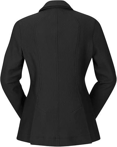 Men's Black Equestrian Jacket Men - Breathable Linen Cotton Blend, Classic Tailored Fit - Allen - Fitness