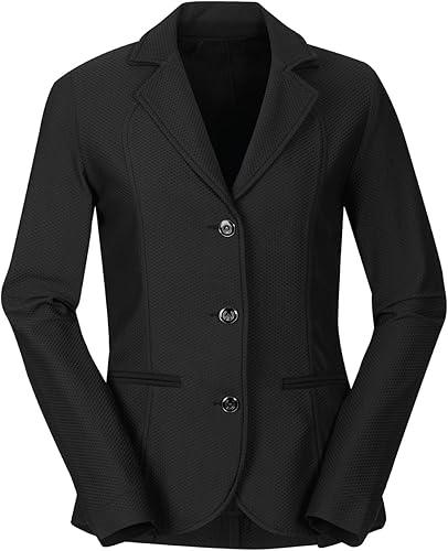 Men's Black Equestrian Jacket Men - Breathable Linen Cotton Blend, Classic Tailored Fit - Allen - Fitness