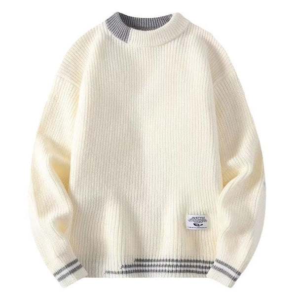 Men's Block Round Neck Thickened Warm Sweater - Premium Fitness & Activewear for Men & Women|UK