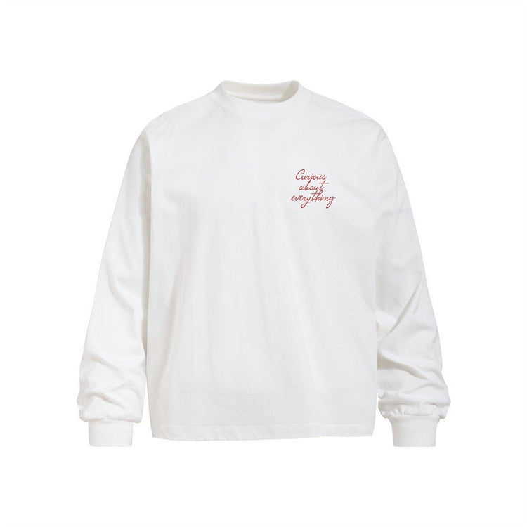 Men's Casual Hand-Painted Graffiti Portrait Print Long Sleeve Crew Neck T-Shirt - Premium Fitness & Activewear