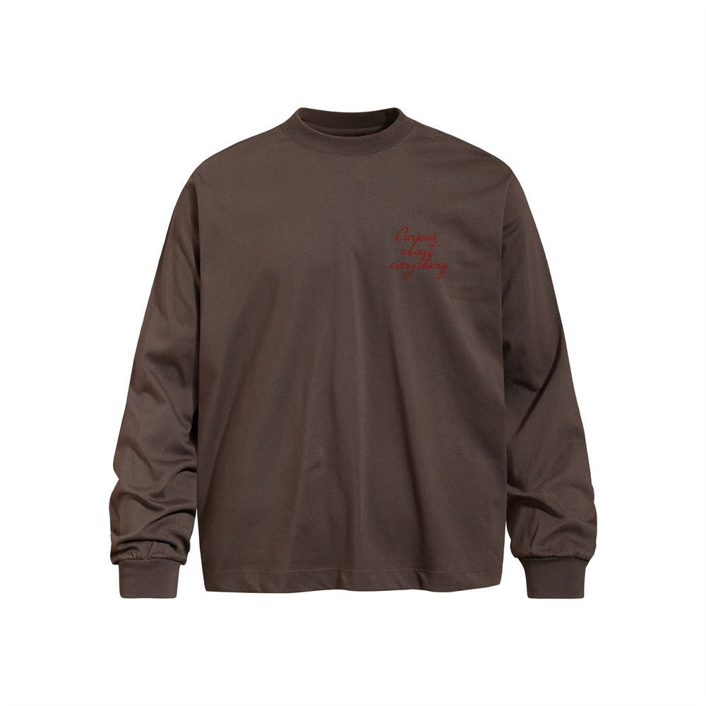 Men's Casual Hand-Painted Graffiti Portrait Print Long Sleeve Crew Neck T-Shirt - Premium Fitness & Activewear