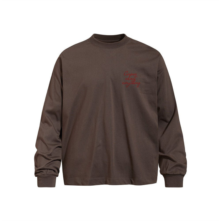 Men's Casual Hand-Painted Graffiti Portrait Print Long Sleeve Crew Neck T-Shirt - Premium Fitness & Activewear