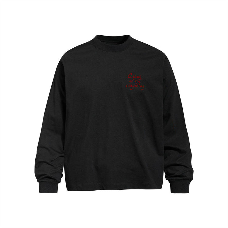 Men's Casual Hand-Painted Graffiti Portrait Print Long Sleeve Crew Neck T-Shirt - Premium Fitness & Activewear