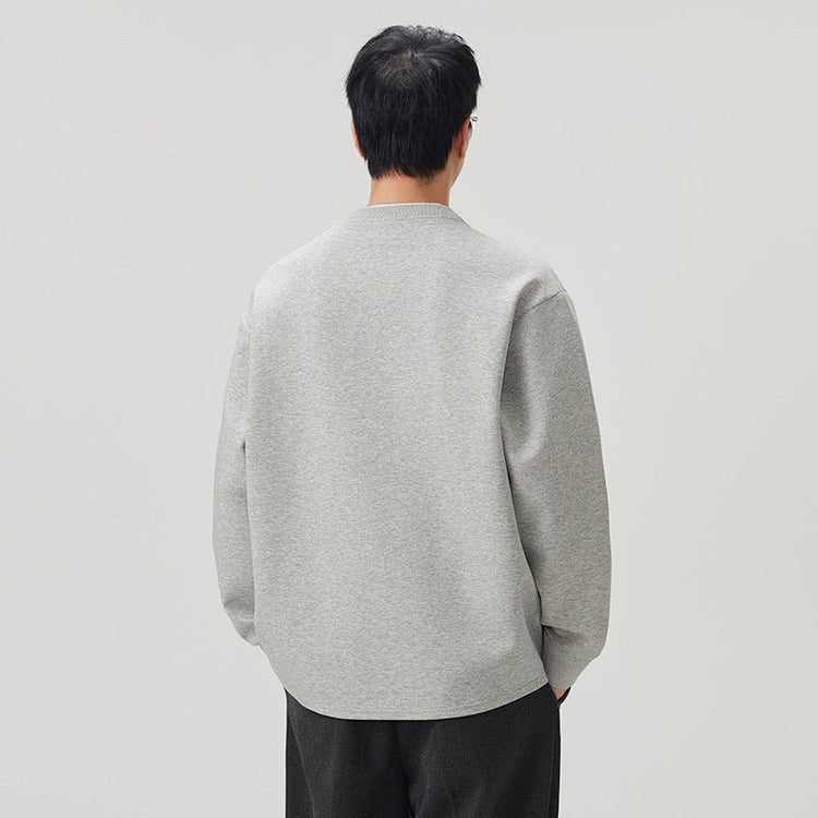 Men's Casual Long Sleeve Crew Neck Pullover Sweatshirt - Premium Fitness & Activewear for Men & Women|UK
