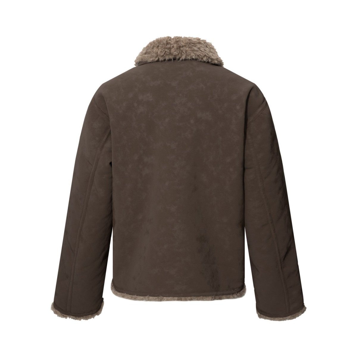 Men's Casual Street Style Turn-Down Collar Loose Fit Reversible Teddy Fur Cotton Jacket - Premium Fitness & Activewear