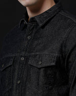 Men's Denim Casual Shirt - Slim Fit Full Sleeve Washed Shirt by Temple Of Denim - Allen-Fitness