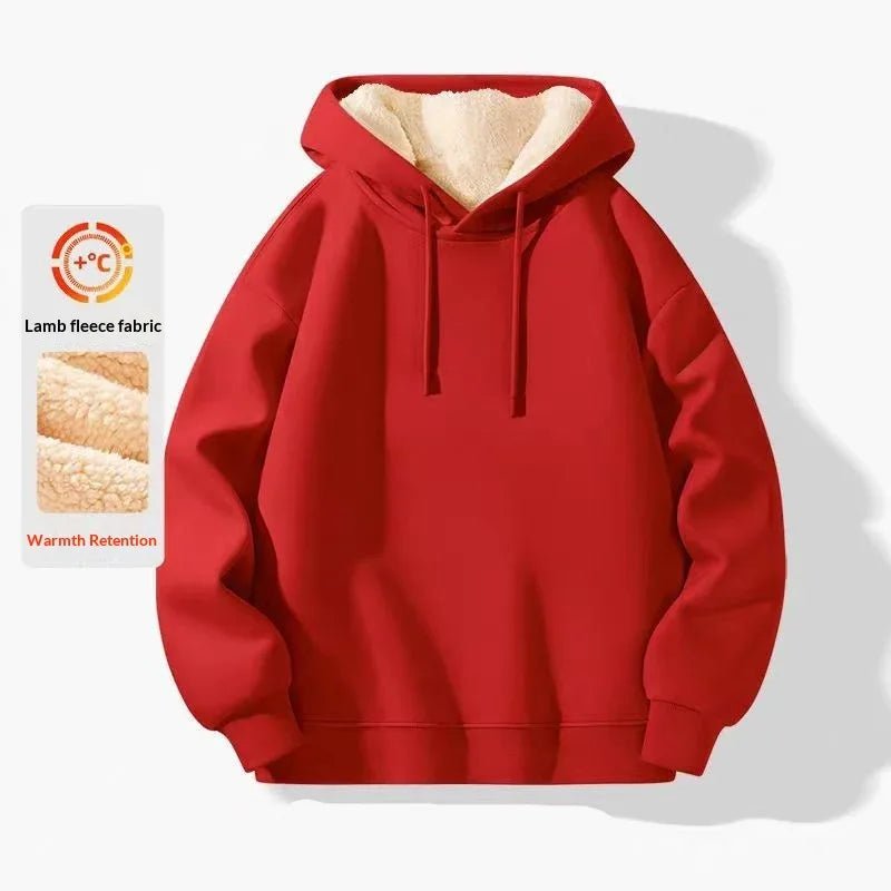 Mens Fleece-lined Hoodie For Fall And Winterextra Soft And Extra Warm - Allen-Fitness