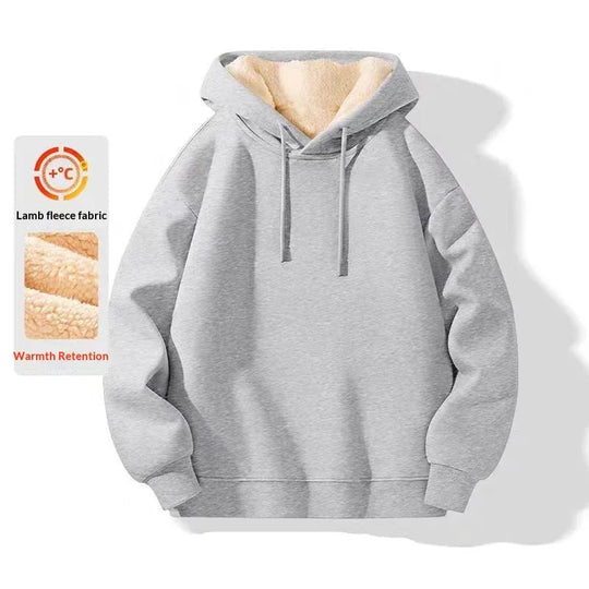 Mens Fleece-lined Hoodie For Fall And Winterextra Soft And Extra Warm - Allen-Fitness