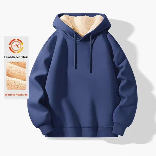 Mens Fleece-lined Hoodie For Fall And Winterextra Soft And Extra Warm - Allen-Fitness