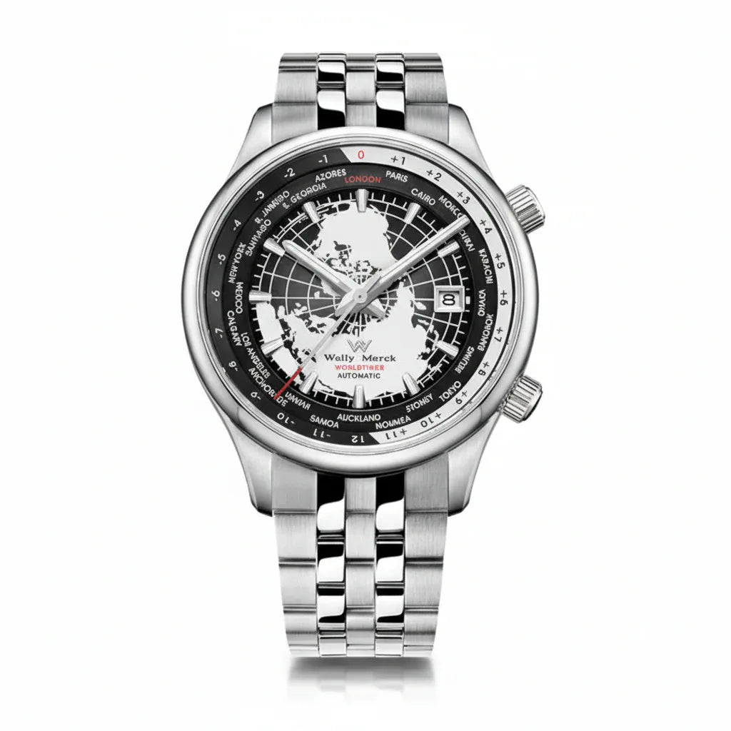 Mens Fully Automatic Mechanical Watch with 100m Water Resistance, Blue &amp; Black Dial Options - Allen-Fitness