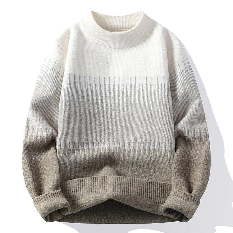 Men's Gradient Color Long Sleeve Mock Neck Sweater - Premium Fitness & Activewear for Men & Women|UK