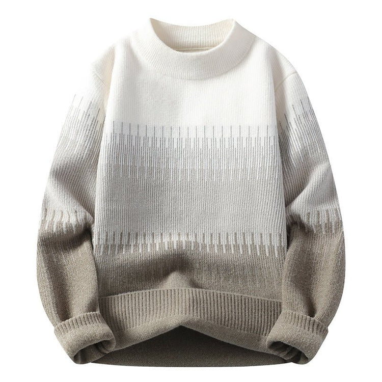 Men's Gradient Color Long Sleeve Mock Neck Sweater - Premium Fitness & Activewear for Men & Women|UK
