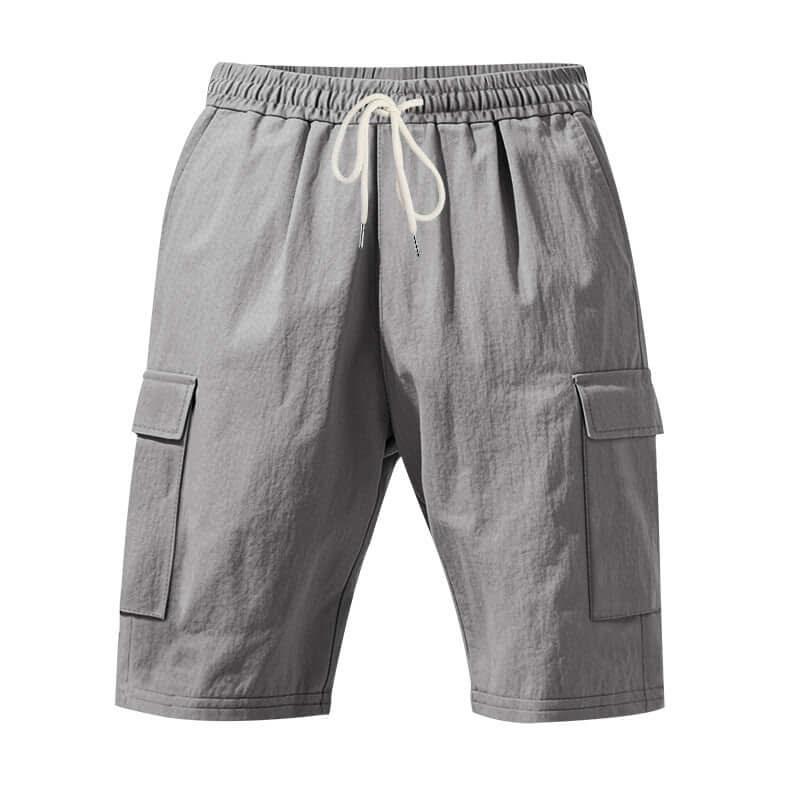 Men's Linen Casual Shorts - Air-Permeable, Multi-Pocket, Loose Fit Beachwear for Summer - Allen-Fitness