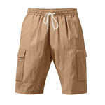 Men's Linen Casual Shorts - Air-Permeable, Multi-Pocket, Loose Fit Beachwear for Summer - Allen-Fitness