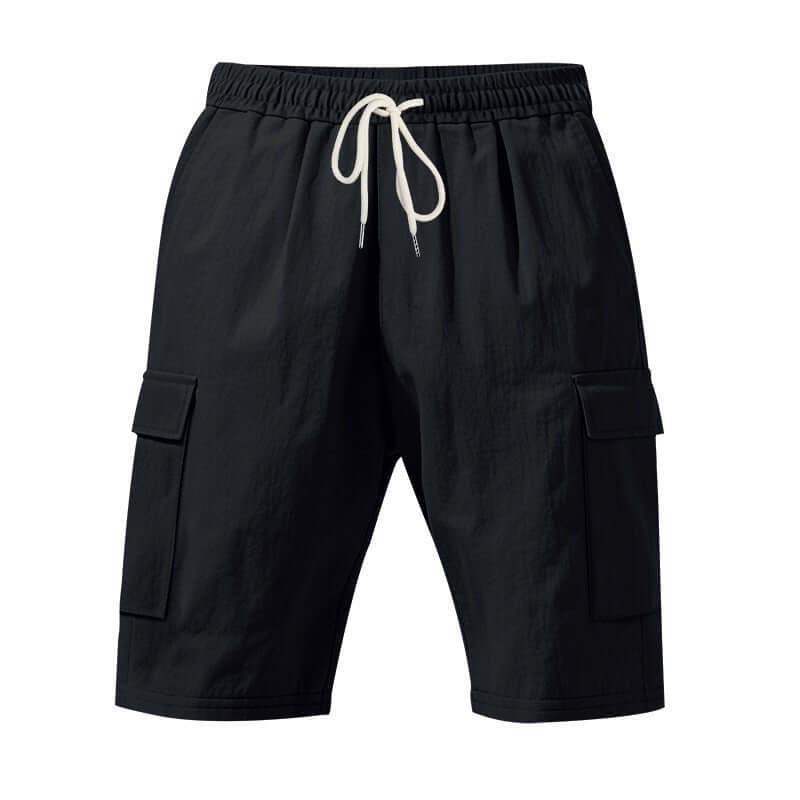 Men's Linen Casual Shorts - Air-Permeable, Multi-Pocket, Loose Fit Beachwear for Summer - Allen-Fitness