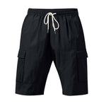 Men's Linen Casual Shorts - Air-Permeable, Multi-Pocket, Loose Fit Beachwear for Summer - Allen-Fitness