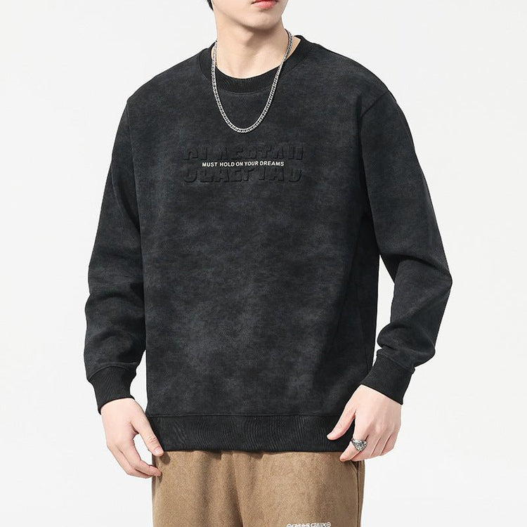 Men's Long Sleeve Heavyweight Cotton T-Shirt Loose Fit Base Layer Top - Premium Fitness & Activewear for Men & Women|UK