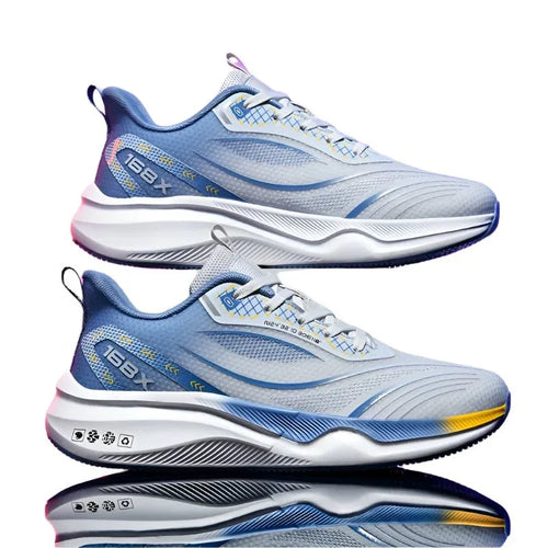 Men's Plus Size Running Shoes - Lightweight Knitted Mesh, Shock-Absorbing Soles for Comfort