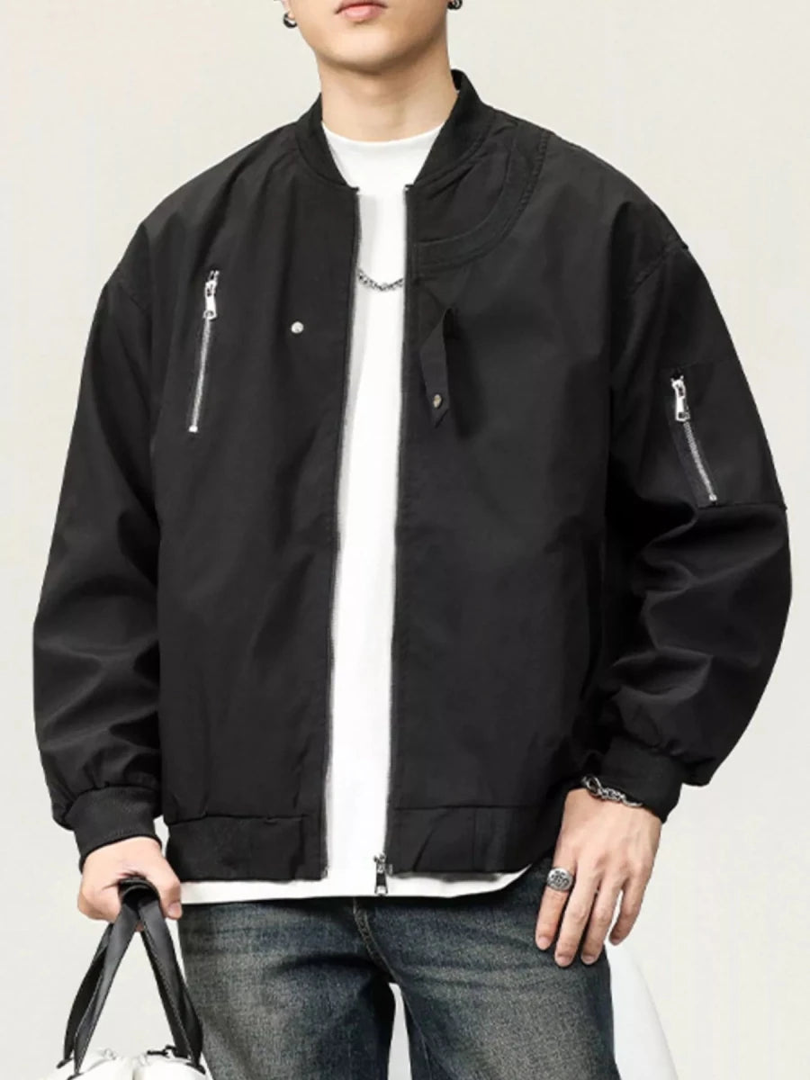 Men's Plus Size Zip Up Long Sleeve Jacket - Premium Fitness & Activewear for Men & Women|UK