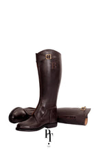 Men's Polo Riding Boots - Handcrafted Full-Grain Leather with YKK Zipper and Buffalo Sole - Allen-Fitness