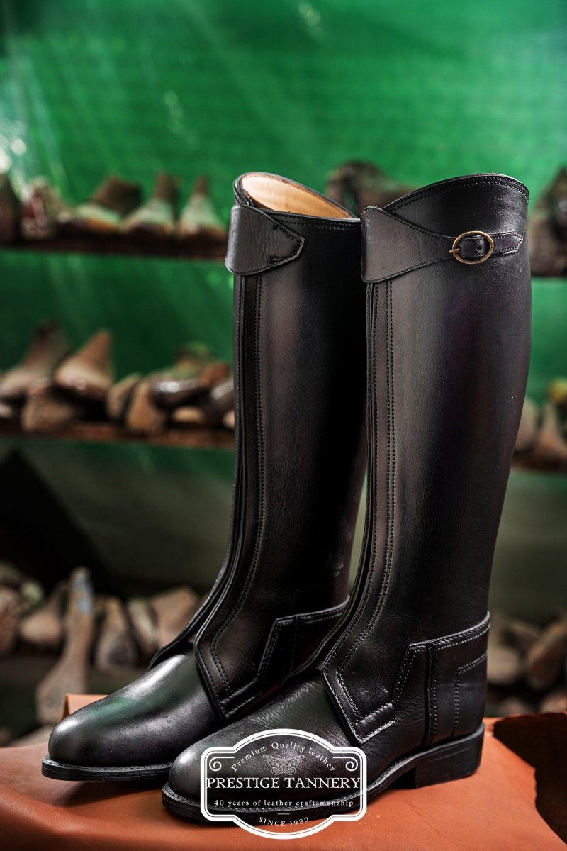 Men's Polo Riding Boots - Handcrafted Full - Grain Leather with YKK Zipper and Buffalo Sole - Allen - Fitness