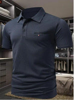 Men's Short Sleeve Polo Shirt with Printed Design, Loose Fit in Various Colors and Sizes S-6XL - Allen-Fitness