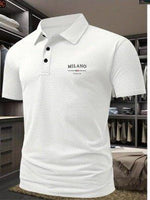 Men's Short Sleeve Polo Shirt with Printed Design, Loose Fit in Various Colors and Sizes S-6XL - Allen-Fitness