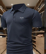 Men's Short Sleeve Polo Shirt with Printed Design, Loose Fit in Various Colors and Sizes S-6XL - Allen-Fitness