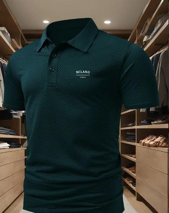 Men's Short Sleeve Polo Shirt with Printed Design, Loose Fit in Various Colors and Sizes S-6XL - Allen-Fitness