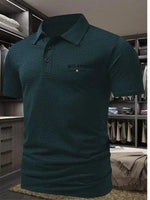 Men's Short Sleeve Polo Shirt with Printed Design, Loose Fit in Various Colors and Sizes S-6XL - Allen-Fitness