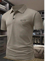 Men's Short Sleeve Polo Shirt with Printed Design, Loose Fit in Various Colors and Sizes S-6XL - Allen-Fitness