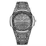 Men's Retro Watch ONOLA 3808 Waterproof Quartz with Steel Strip and Custom Muslim Azan Feature - Allen-Fitness