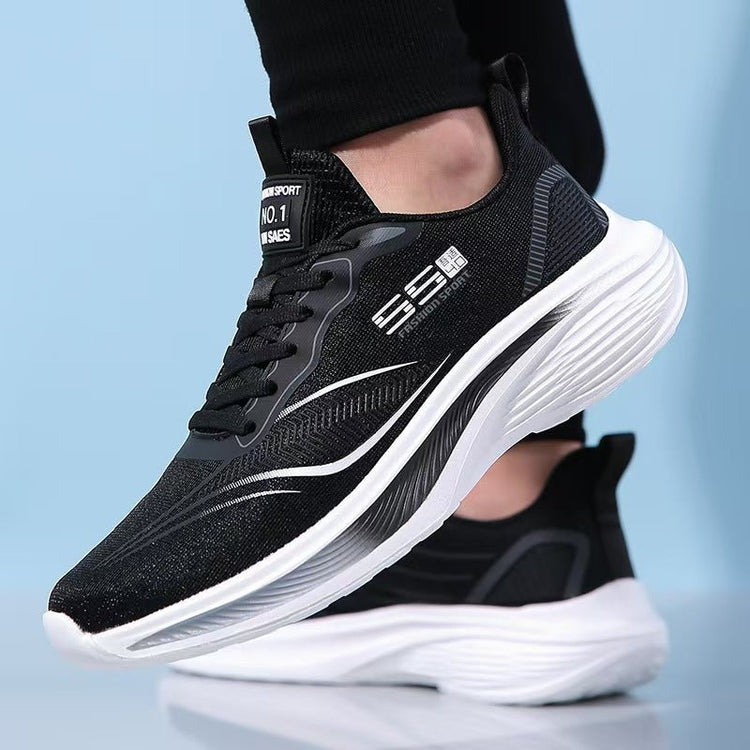 Men's Shoes 2024 Running Shoes Autum New Mesh Breathable Sports Shoes Versatile Casual Lightweight Soft Sole Shock-Absorbing Running Shoes - Premium Fitness & Activewear