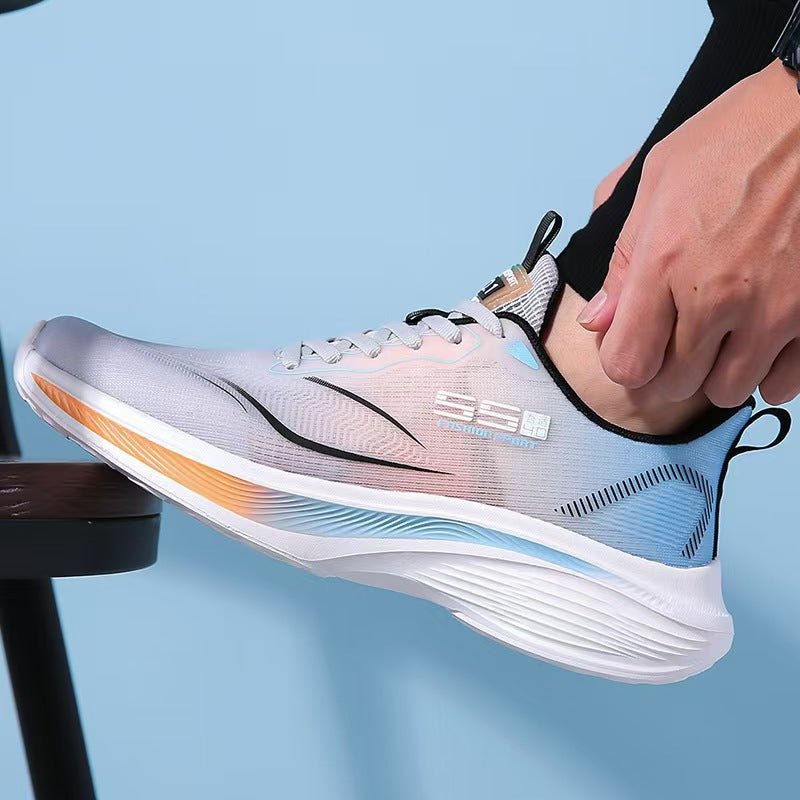 Men's Shoes 2024 Running Shoes Autum New Mesh Breathable Sports Shoes Versatile Casual Lightweight Soft Sole Shock-Absorbing Running Shoes - Premium Fitness & Activewear