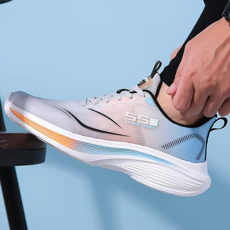 Men's Shoes 2024 Running Shoes Autum New Mesh Breathable Sports Shoes Versatile Casual Lightweight Soft Sole Shock-Absorbing Running Shoes - Premium Fitness & Activewear