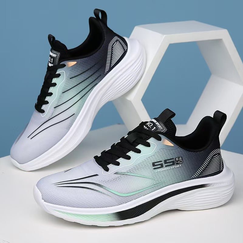 Men's Shoes 2024 Running Shoes Autum New Mesh Breathable Sports Shoes Versatile Casual Lightweight Soft Sole Shock-Absorbing Running Shoes - Premium Fitness & Activewear