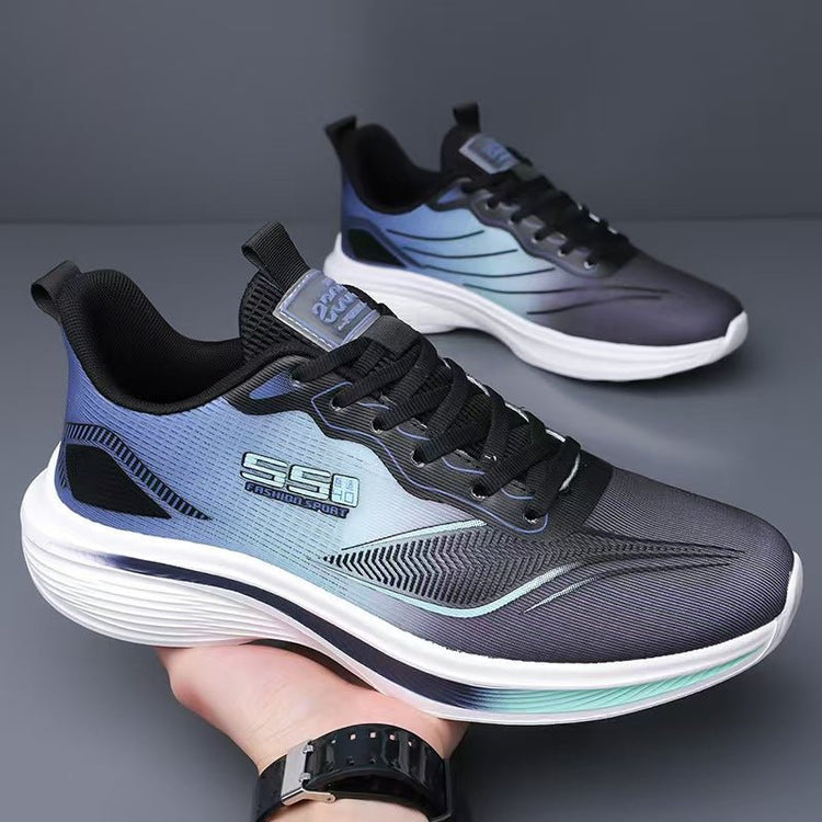Men's Shoes 2024 Running Shoes Autum New Mesh Breathable Sports Shoes Versatile Casual Lightweight Soft Sole Shock-Absorbing Running Shoes - Premium Fitness & Activewear