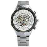Men's Skeleton Wrist Watch Automatic Mechanical Display Retro Style Winner 432 Black Alloy - Allen-Fitness