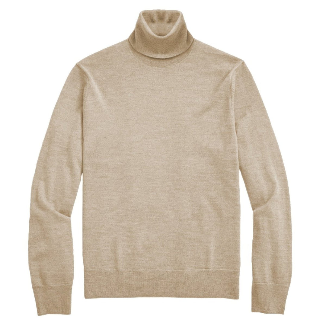 White turtleneck sweater on a white background