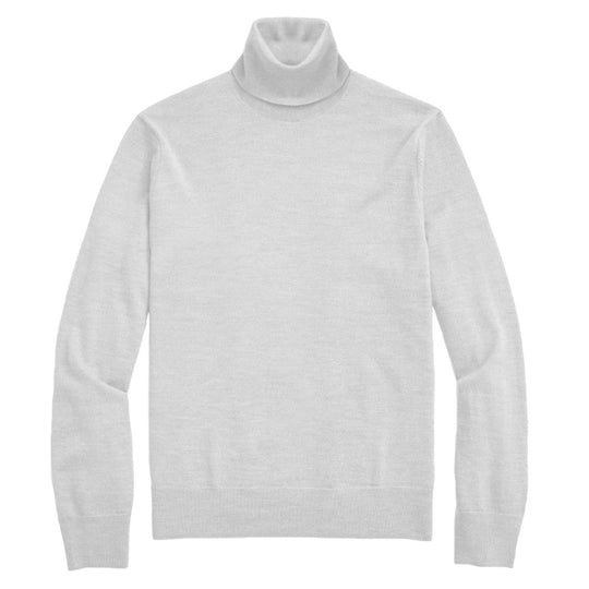 Gray turtleneck sweater on a white background