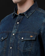 Men's Stylish Denim Shirt - Slim Fit with Full Sleeves by Temple Of Denim - Allen-Fitness