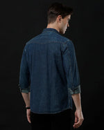 Men's Stylish Denim Shirt - Slim Fit with Full Sleeves by Temple Of Denim - Allen-Fitness