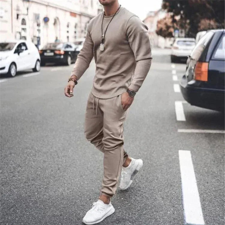 Men's Tracksuit Jogger Set - 2 Piece Set with Customization Options for Gym, Running & Leisure - Allen-Fitness
