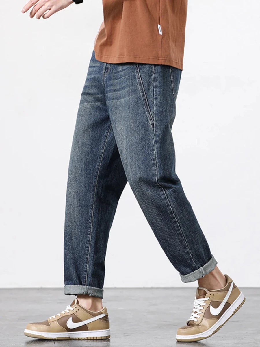 Wide Leg Denim Pants for Men - Premium Fitness &amp; Activewear for Men &amp; Women|UK