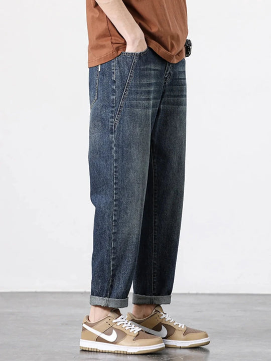 Wide Leg Denim Pants for Men - Premium Fitness &amp; Activewear for Men &amp; Women|UK