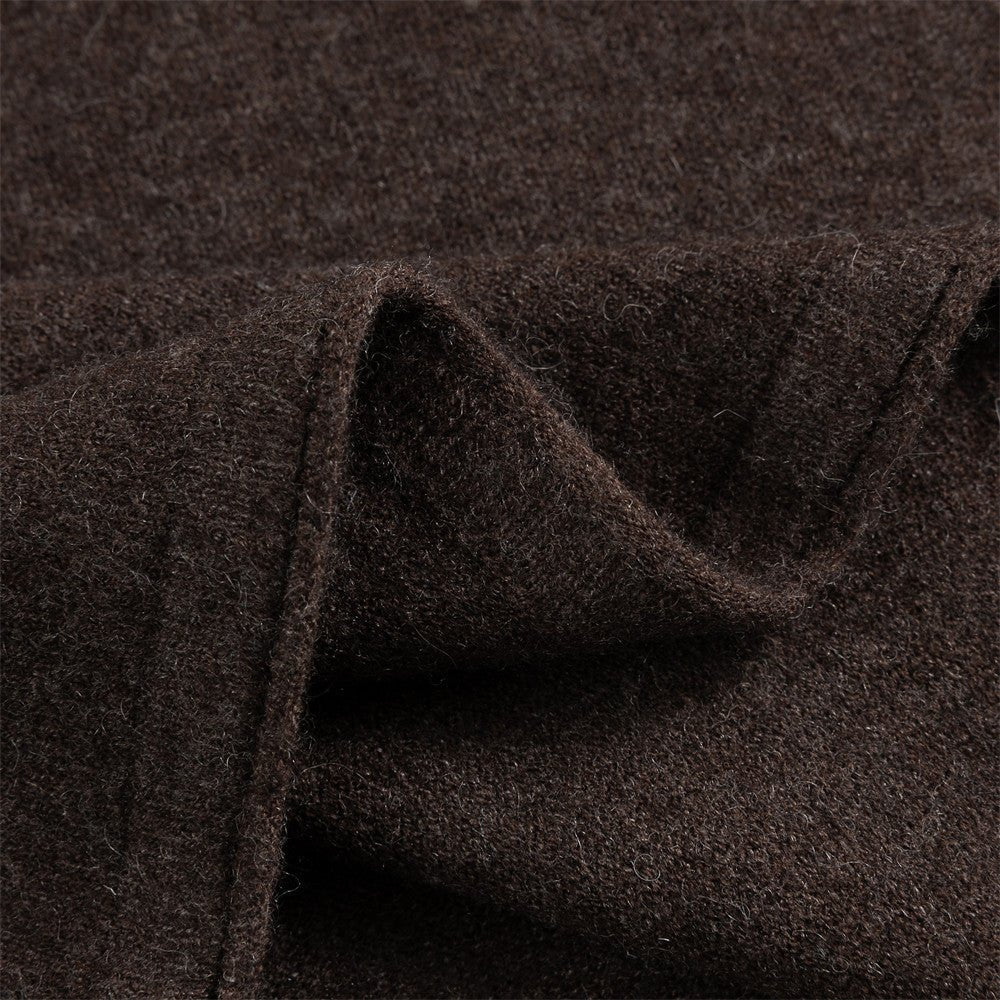Men'sClean Fit Solid Color Long Sleeve Stand Collar Knit Sweater - Premium Fitness & Activewear