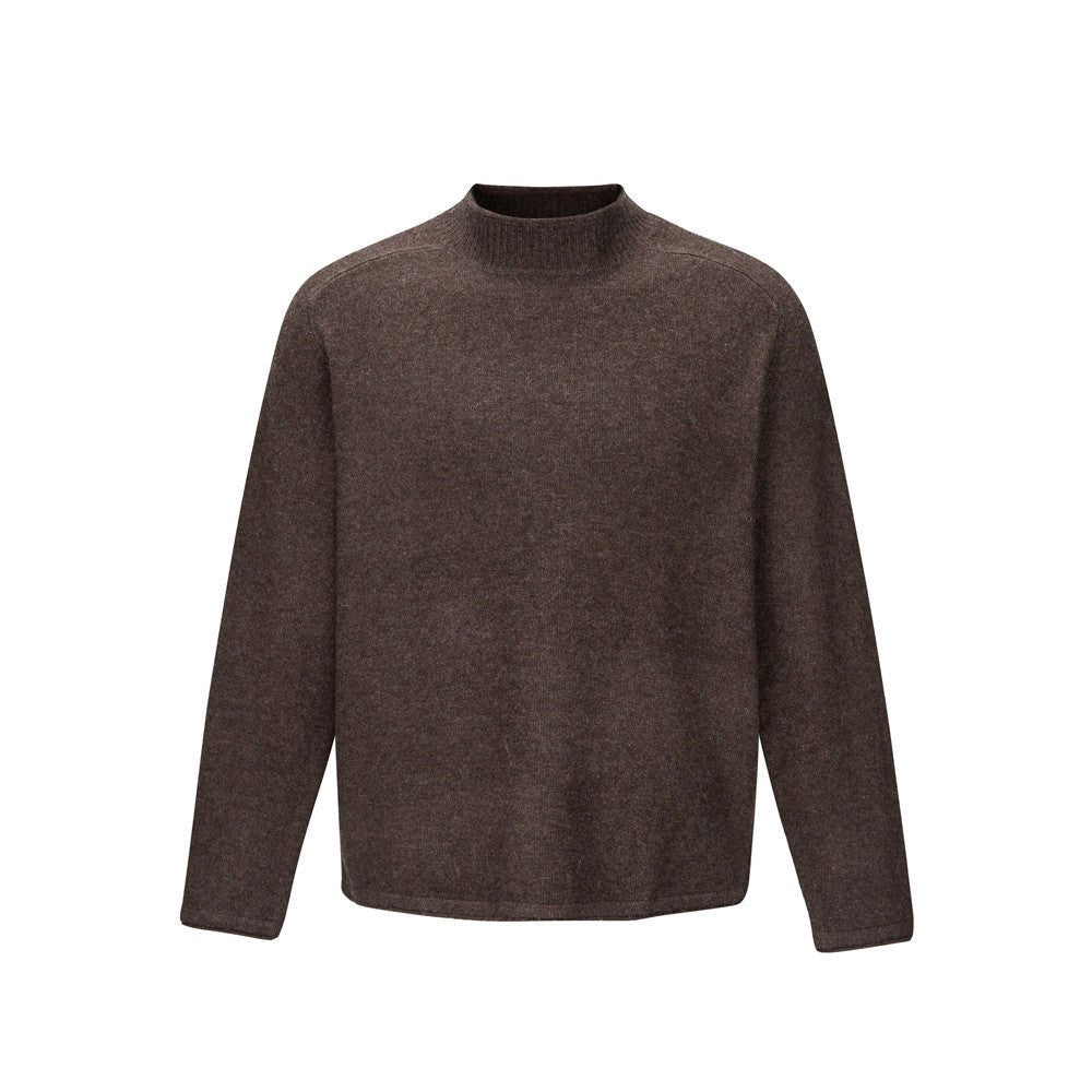 Men'sClean Fit Solid Color Long Sleeve Stand Collar Knit Sweater - Premium Fitness & Activewear