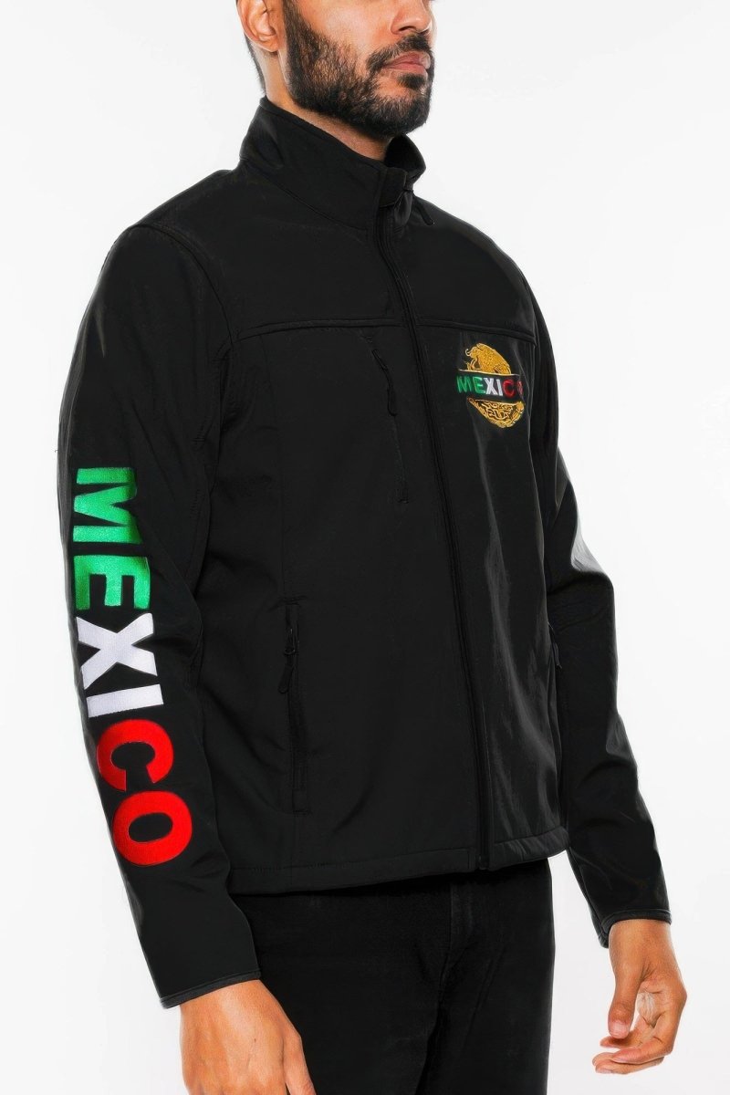 Black jacket with 'Mexico' text and logo on a white background