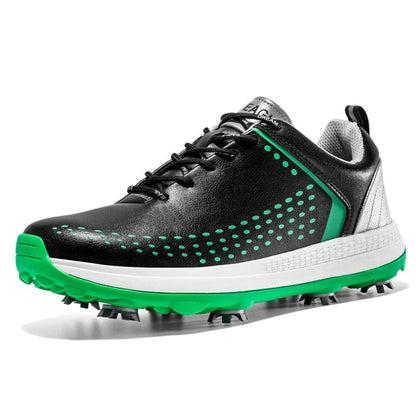 Microfiber Leather Golf Shoes Non - slip Rotation Shoelace Golf Shoes for Men - Allen - Fitness