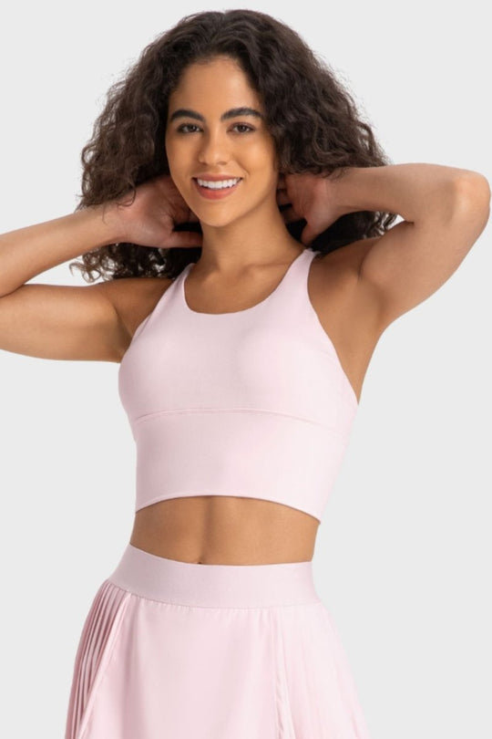 Millennia Crisscross Back Ladder Detail Sports Bra - Premium Fitness &amp; Activewear for Men &amp; Women|UK